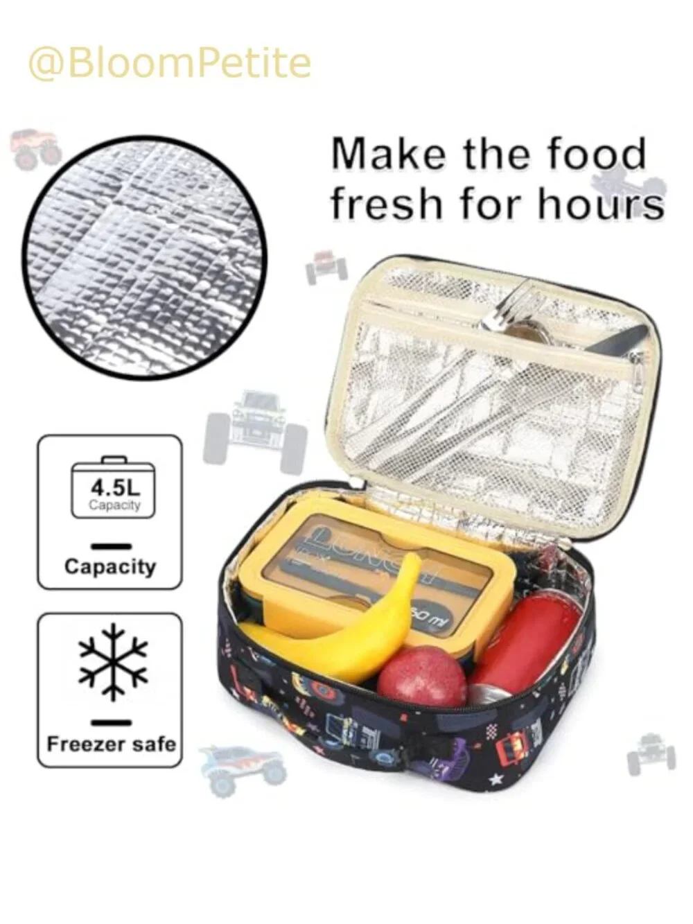CAMTOP Kids Backpack Set with Lunch Box, Water-Resistant Polyester, Preschool